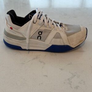 On Running Boys White and Blue Sneakers